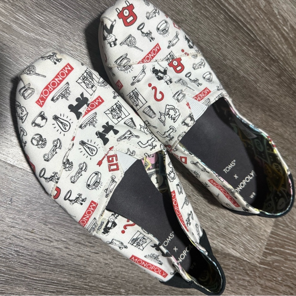 TOMS Monopoly Print Slip-On Shoes